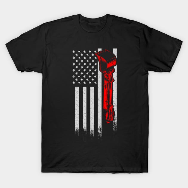 Heavy Equipment Operator Shirt | American Flag Gift T-Shirt by Gawkclothing